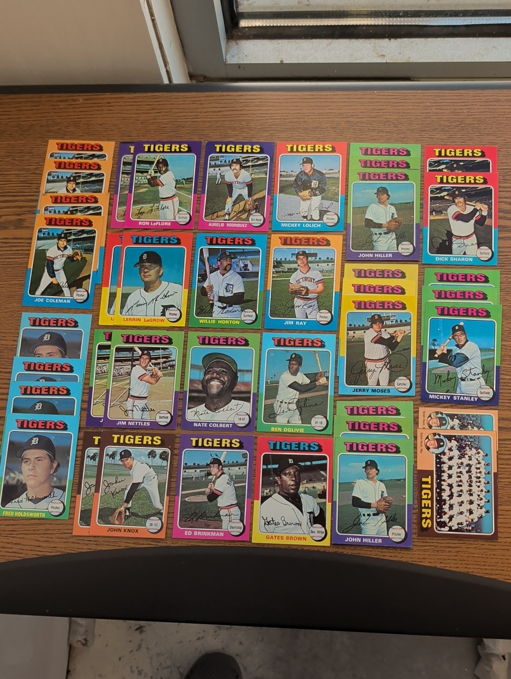 Vintage 1975 Baseball Cards Collection - Tigers